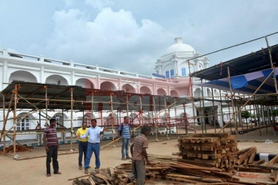 Agartala Railway Station getting decorated : Preparation on peak to inaugurate Agt- Delhi Express train on Sunday Agartala Railway Station getting decorated : Preparation on peak to inaugurate Agt- Delhi Express train on Sunday